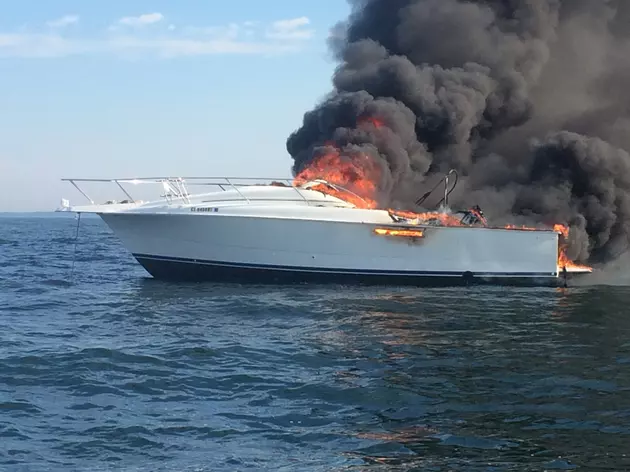 Dramatic Boat Fire Near Wood Island