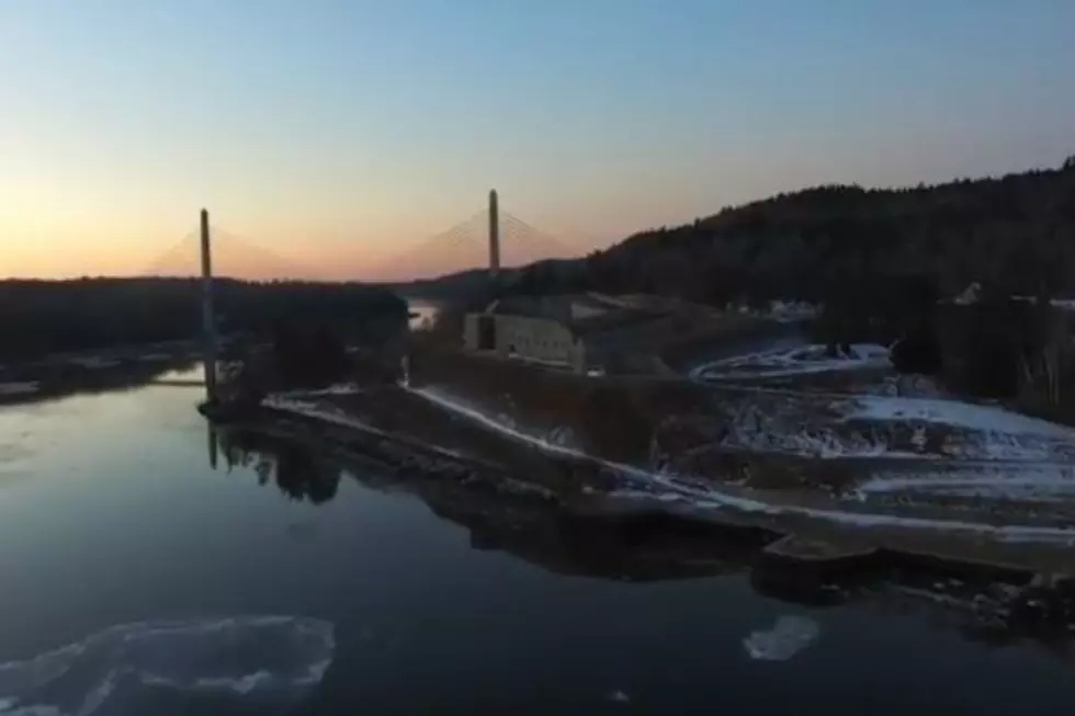 Drone Captures Sunrise Over Verona Island, Fort Knox and Penobscot Observatory [VIDEO]