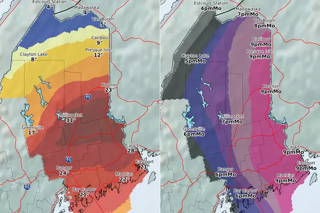 Eastern Maine Gets Pounded By Snow, Swept By Winds