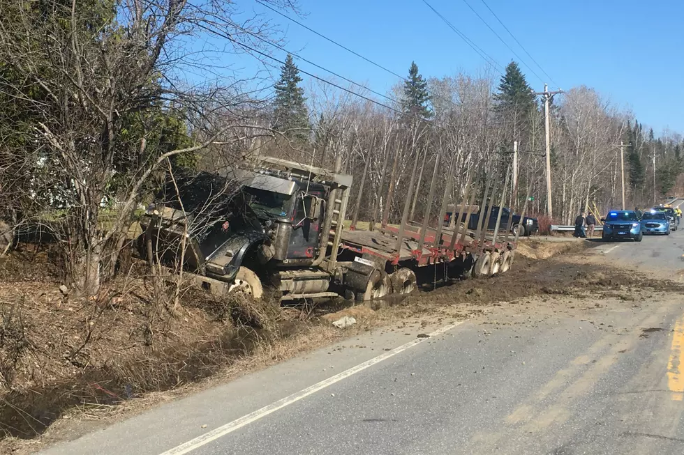 Tire Blowout Causes Northern Maine Log Truck Accident