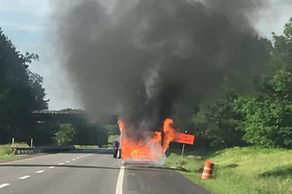 Trailer Being Hauled By Truck Catches Fire On I-95