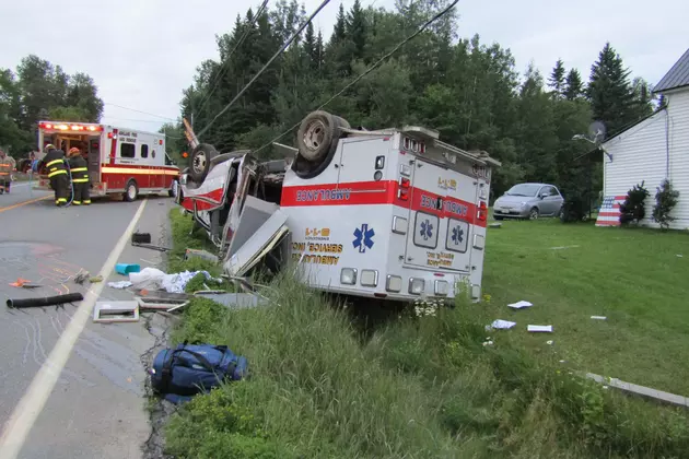 Ambulance Destroyed When Driver Falls Asleep At Wheel