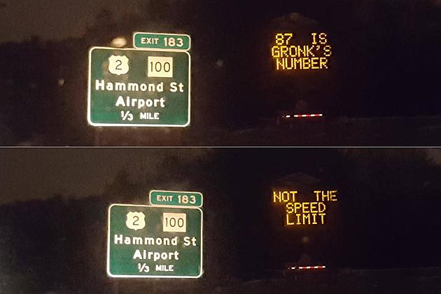 Did You See These Patriots Themed DOT Signs Over The Weekend?