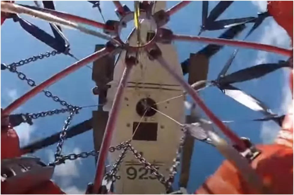 WATCH: Unique Perspective of Fire Chopper Bucket Drop