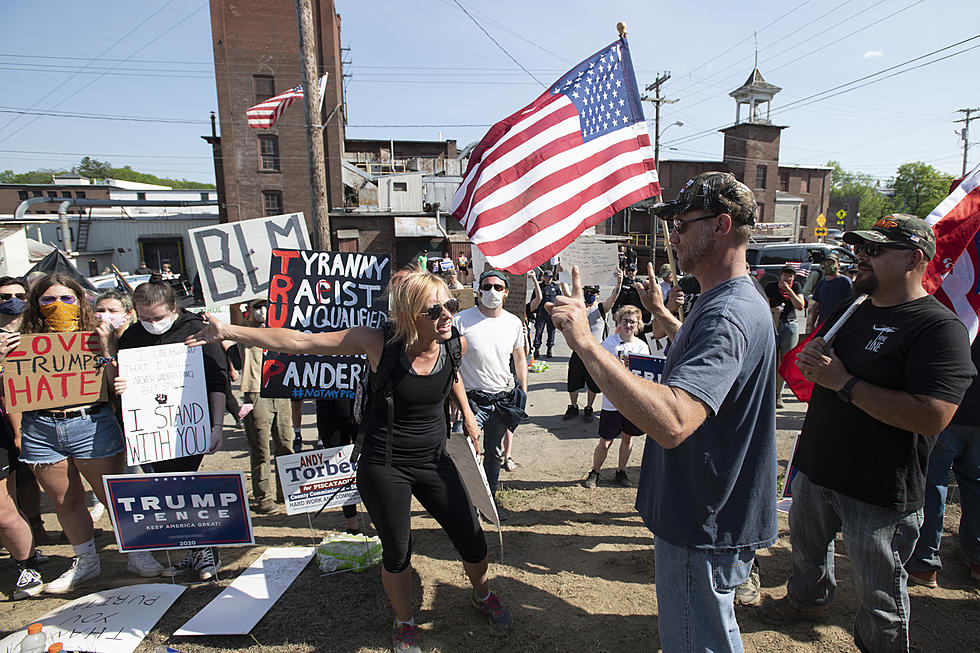 President Trump’s Visit To Maine Draws Protesters, Supporters