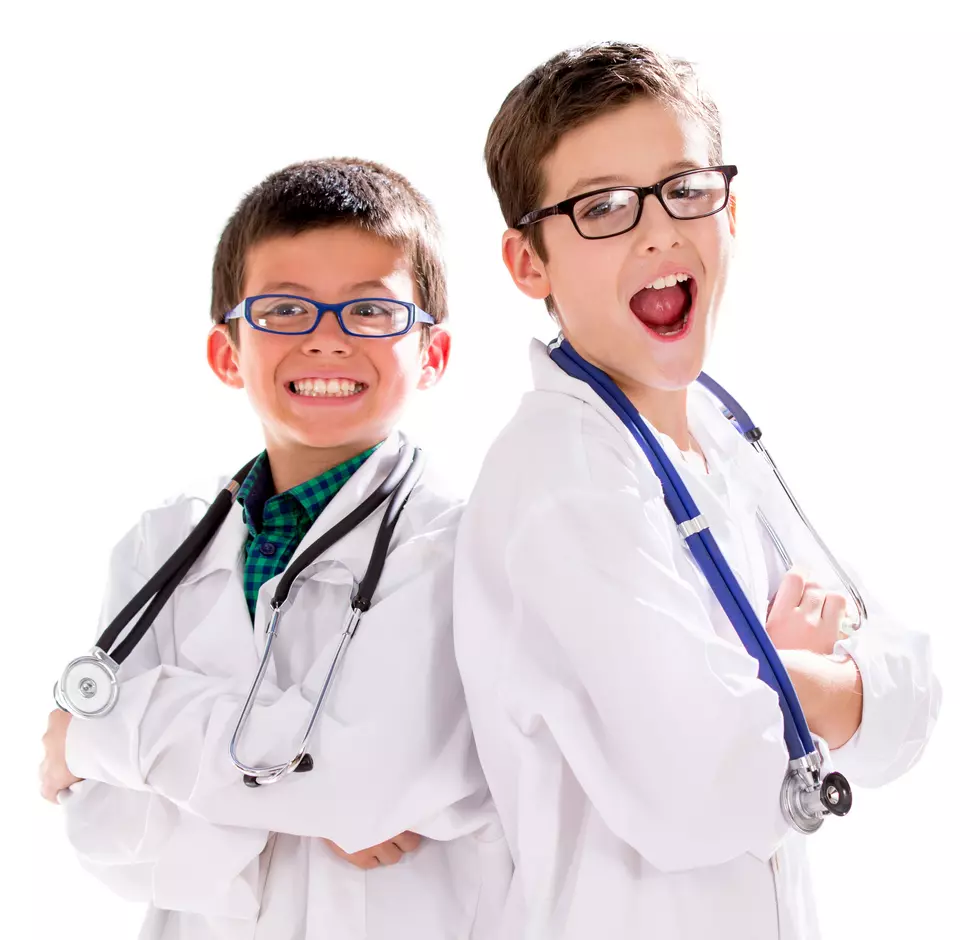 Brothers dressed as doctors