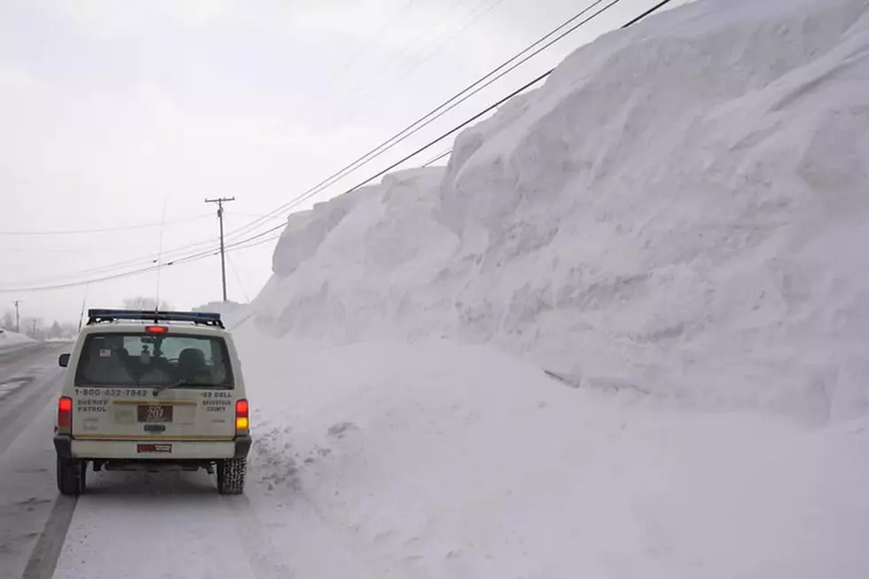 Aroostook County Sheriff’s Office Shares Throwback Photo Of Massive Snowbank