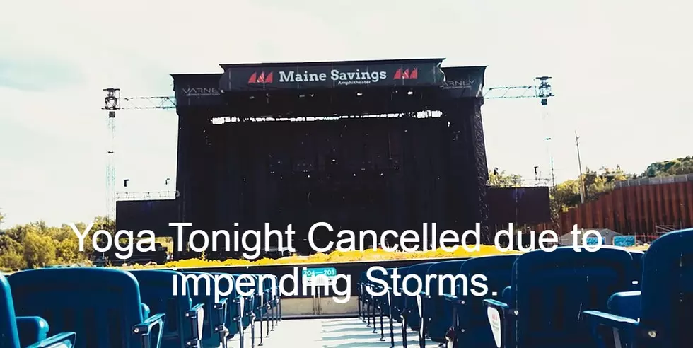 First Yoga Night Cancelled -Maine Savings Amphitheater Stage