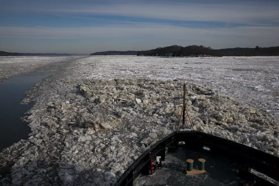 WATCH: Coast Guard’s ‘Thunder Bay’ Breaks Ice On The Penobscot