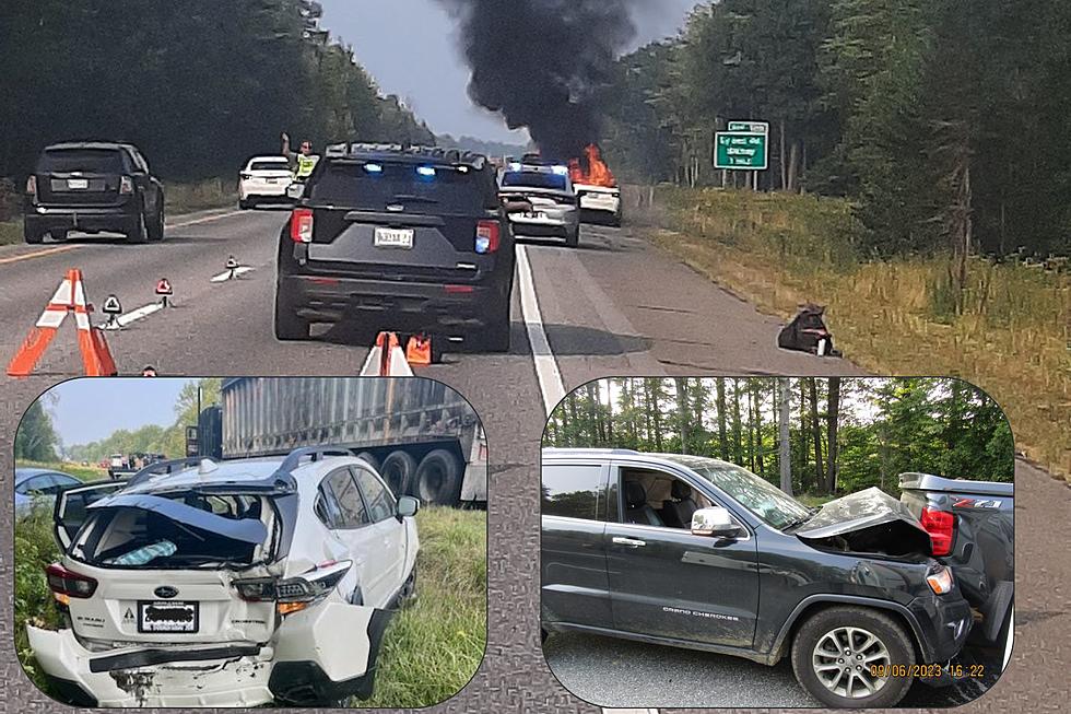 2 Crashes on I-95 in Maine When Traffic Slowed Due to a Car Fire