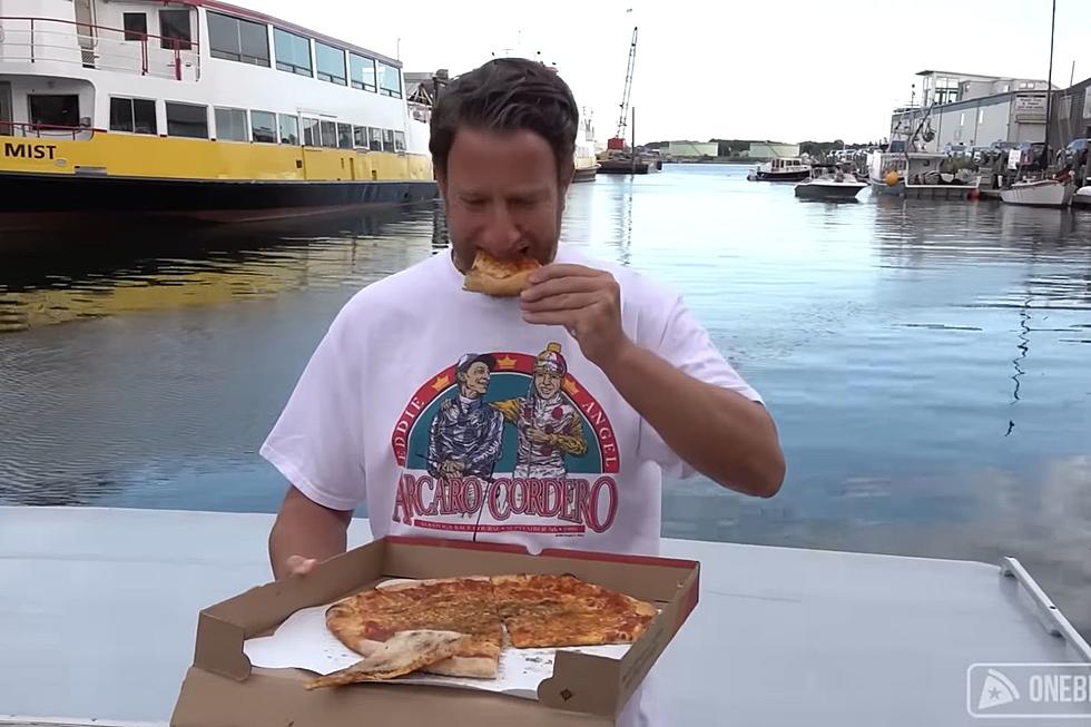 Dave Portnoy Reviews Pizza on a Maine Lobster Boat