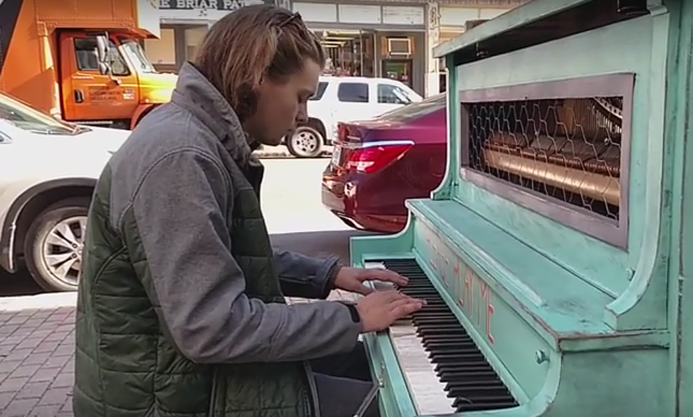 Dude Rocks Downtown Bangor Piano [VIDEO]