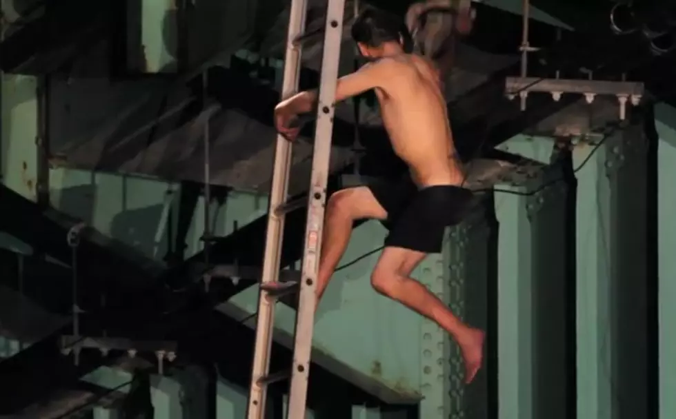 #ThrowbackThursday: Dude on Bath Salts Hangs Off the Joshua Chamberlain Bridge in His Underwear [VIDEO]