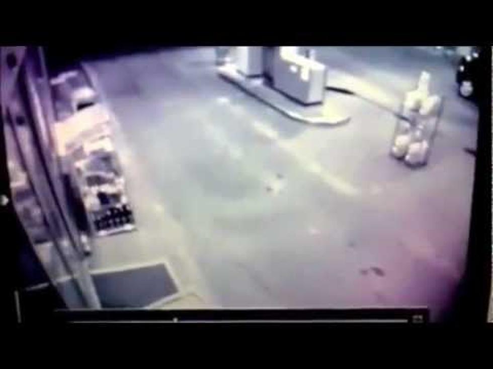 Watch A Drunk Dude Run Face First Into Gas Station Door [VIDEO]