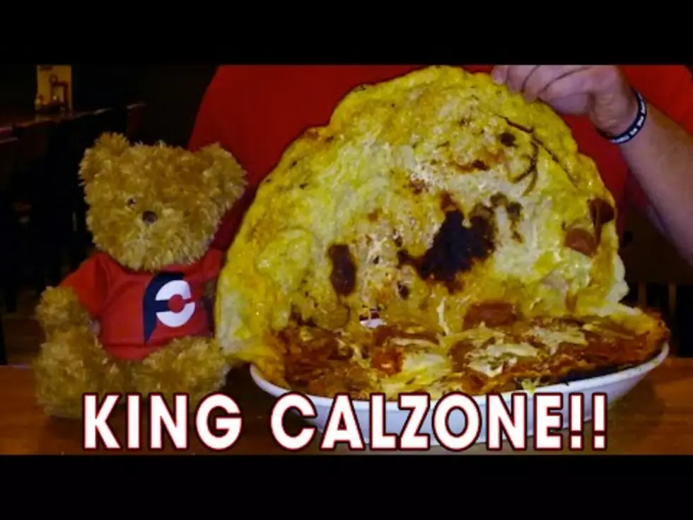 King Calzone Eating Challenge In South Portland [VIDEO]