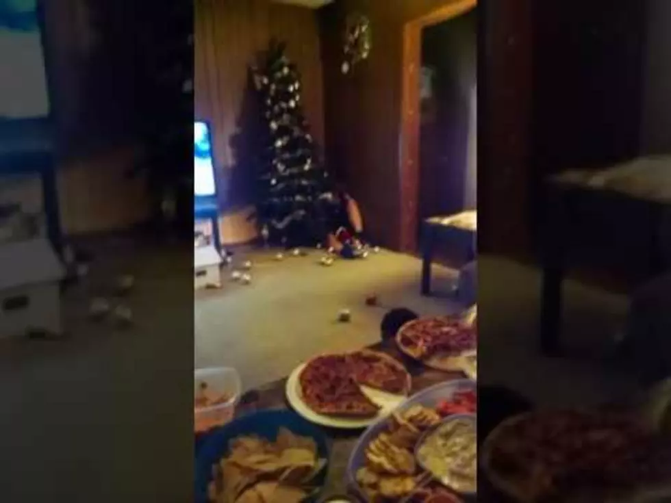 Penn State Fan Tackles Christmas Tree After Rose Bowl Loss [VIDEO]