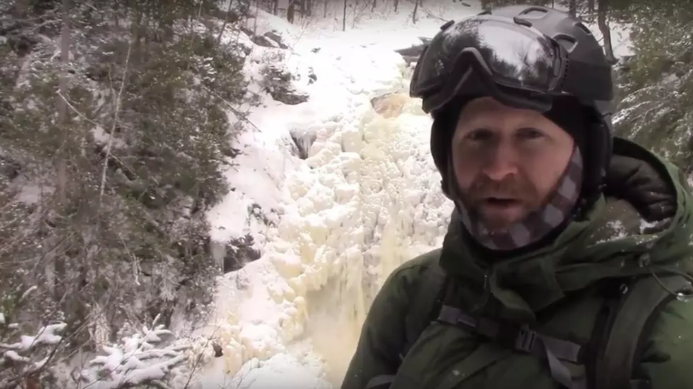 Take A Snowmobile Ride To Maine’s Tallest Waterfall [VIDEO]