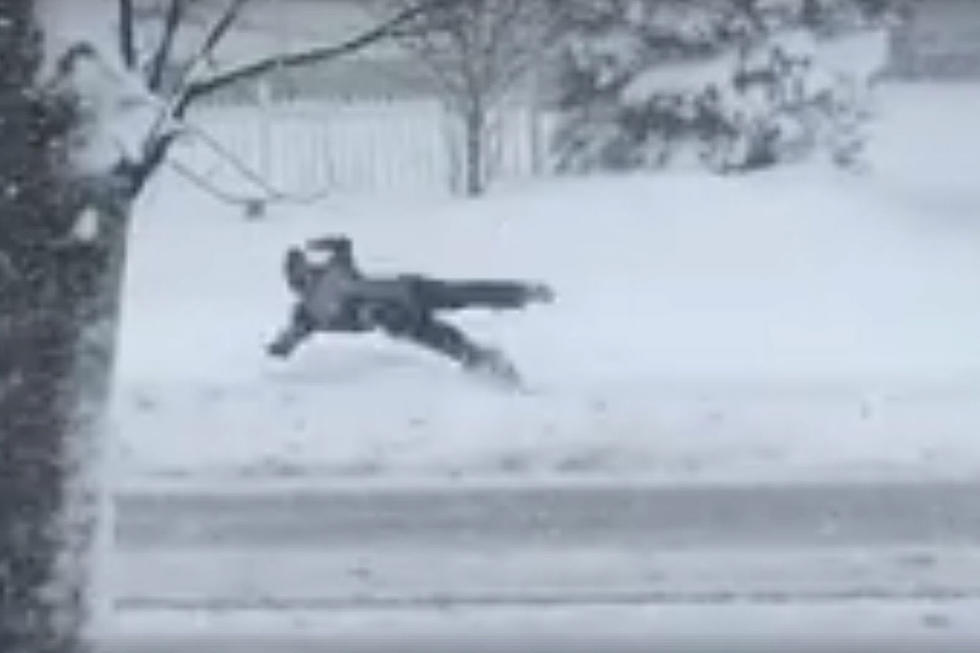 Guy Jogging In Storm, Falling Is All of Us Right Now [VIDEO]