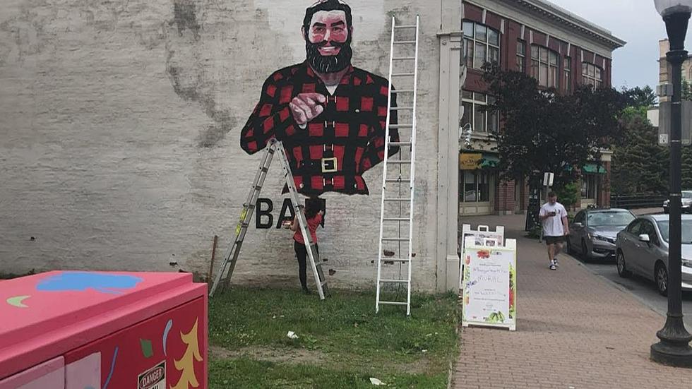 There Is A New Paul Bunyan Mural In Downtown Bangor