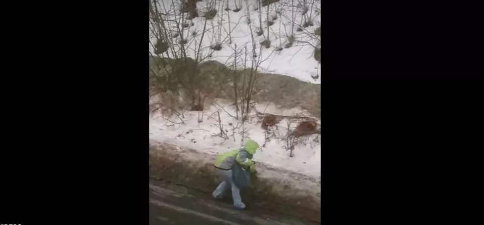 #TBT Woman Slides Down A Bangor Hill Without Spilling Her Coffee