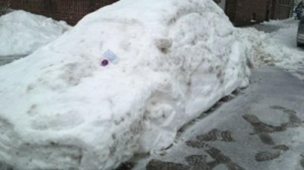Snow Sculpture Gets Parking Ticket