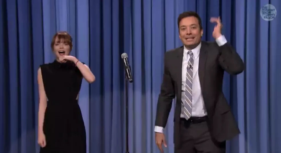 Jimmy Fallon Battles Emma Stone in Lip Sync Contest (Video)