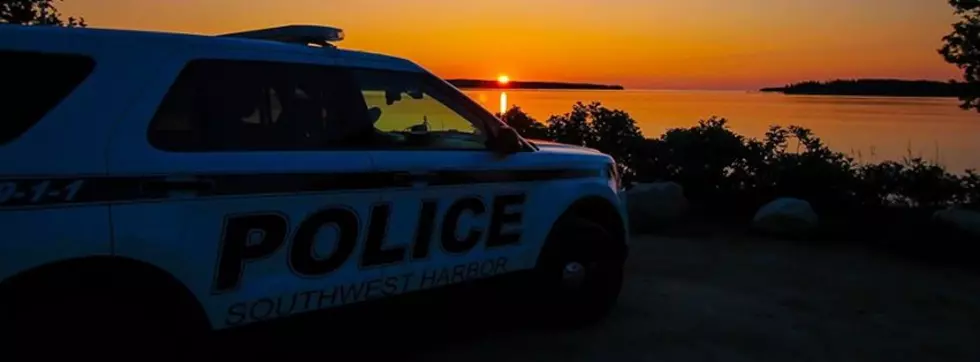 Lights on Main Street in Southwest Harbor on Friday October 23 in Memory and Honor of Chief Brown