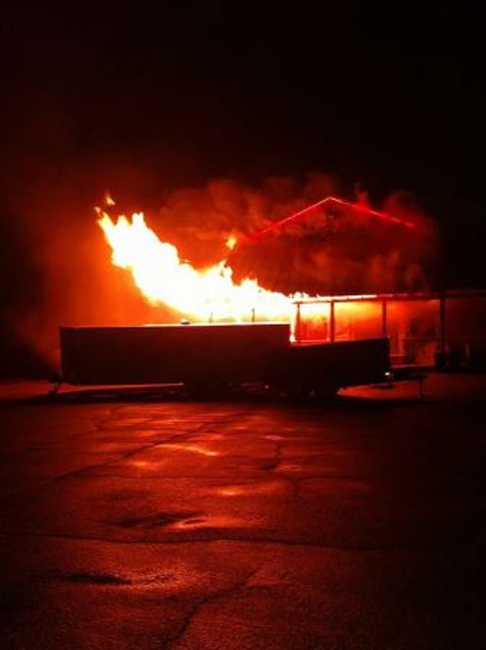 Fire in Ellsworth [VIDEO]