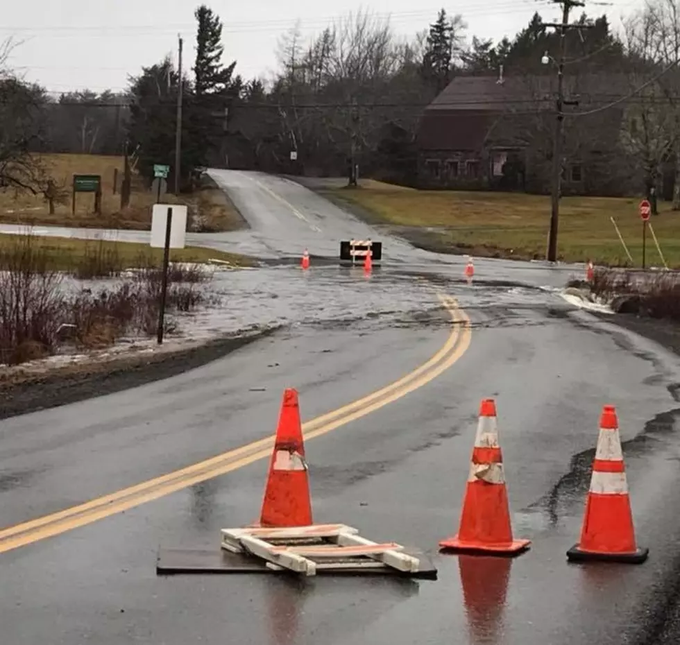 Crooked Road in Bar Harbor Closed From Flooding Saturday Morning January 13
