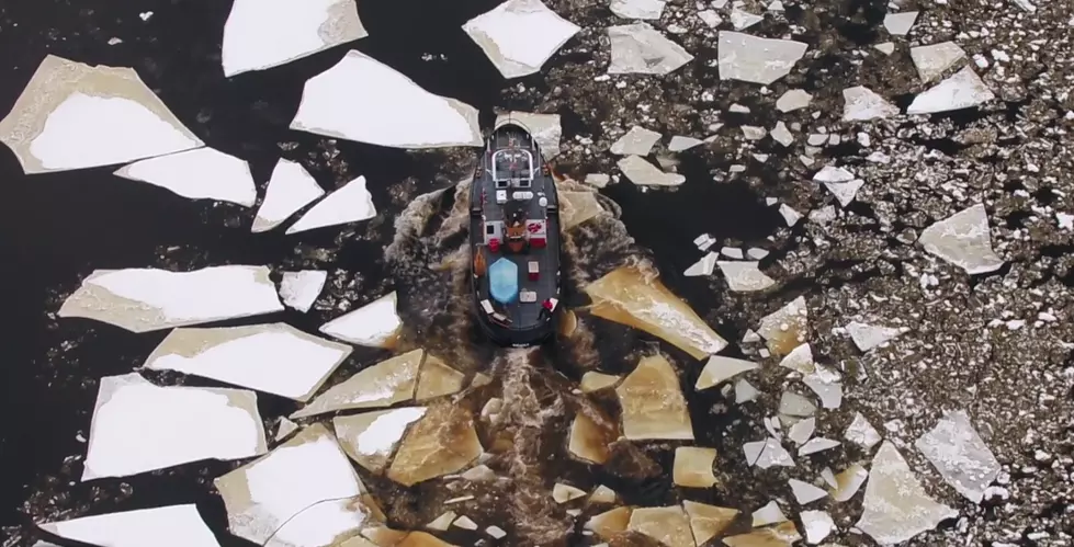 US Coast Guard Bridle Breaking Ice on the Penobscot [VIDEO]