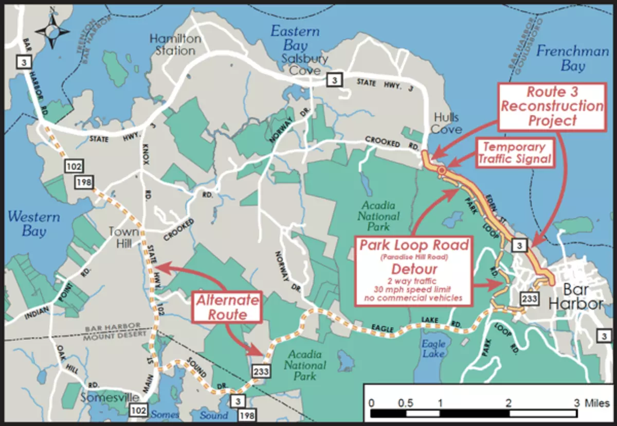 Bar Harbor Route 3 Construction Schedule Week Ending May 5