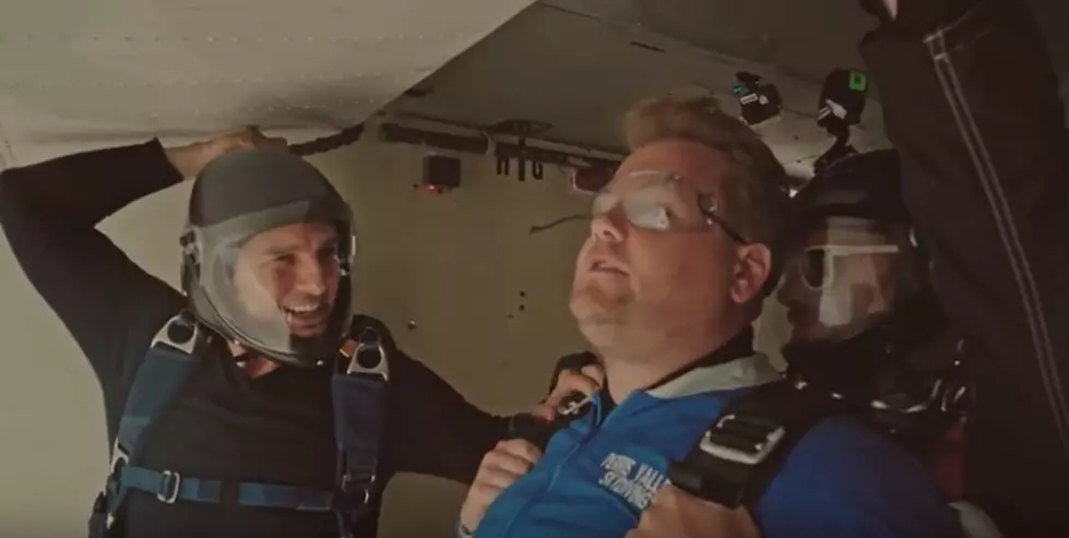 Tom Cruise Forces James Corden to Skydive From 15,000 Feet [VIDEO]