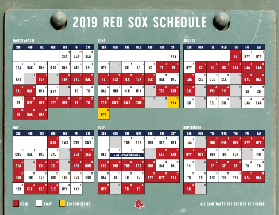 red sox schedule 2022