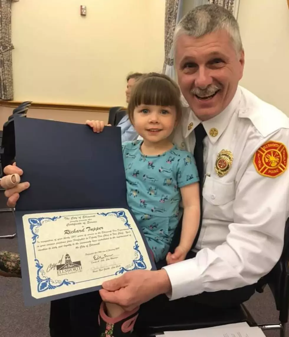Ellsworth Fire Chief Honored for 30 Years of Service