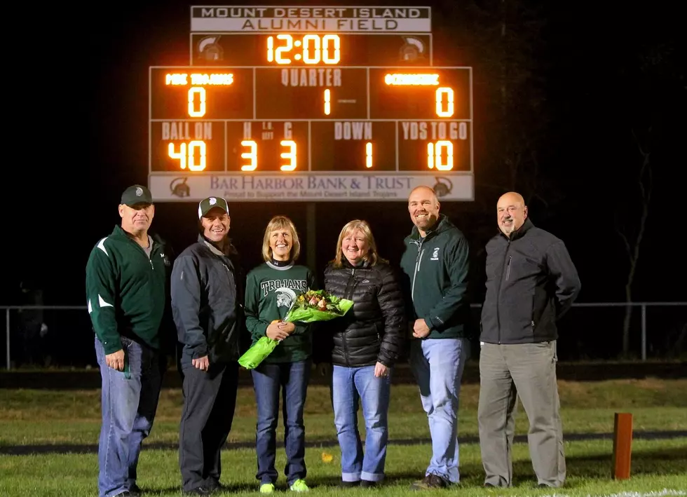 MDIHS Thanks Bar Harbor Bank and Trust for New Scoreboard