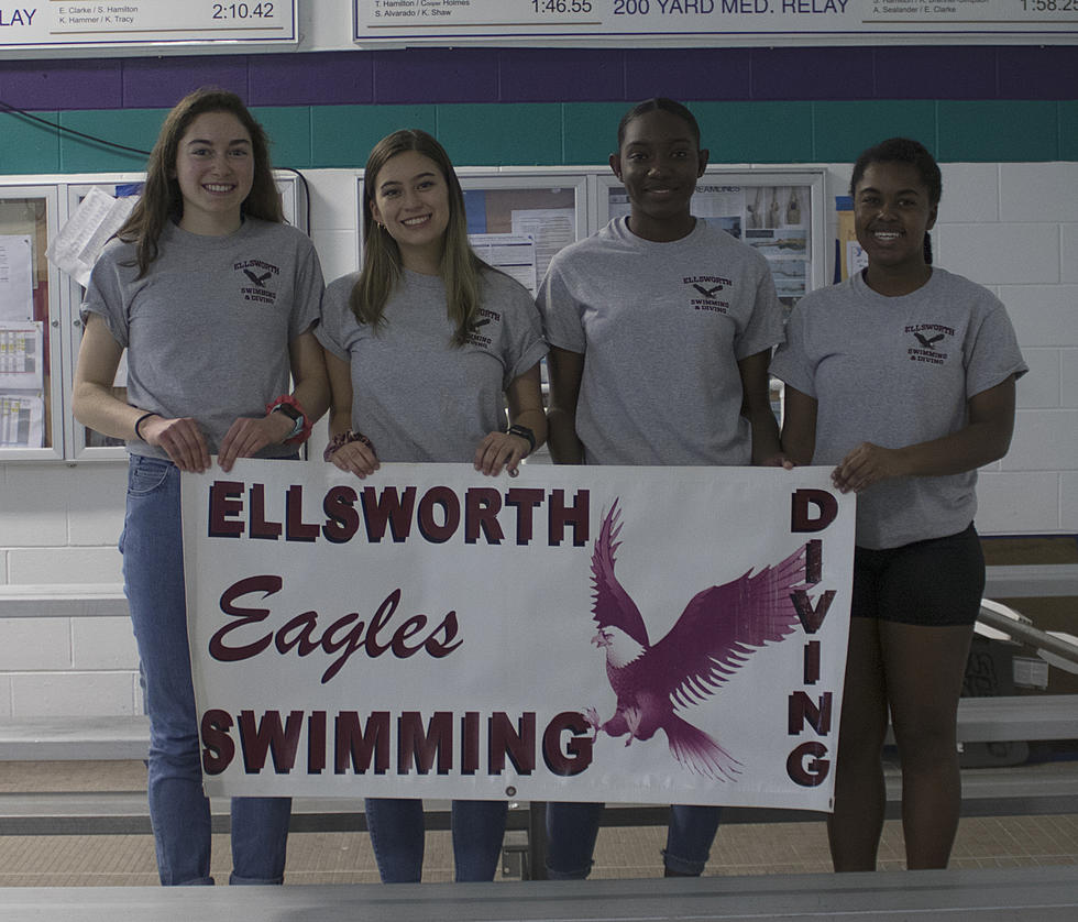 EHS Swims By GSA on Senior Night