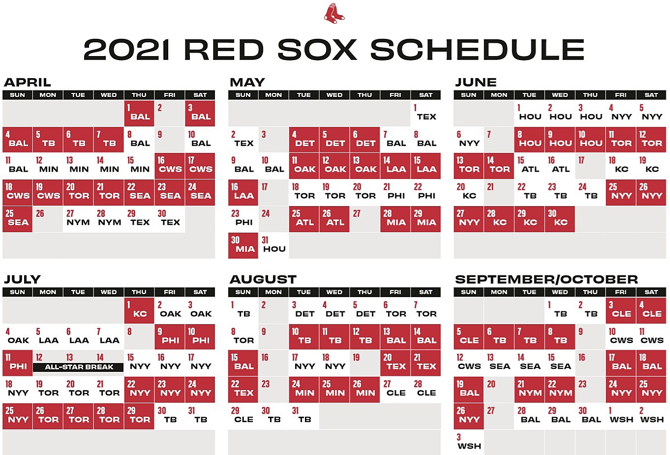 red sox mlb schedule 2019
