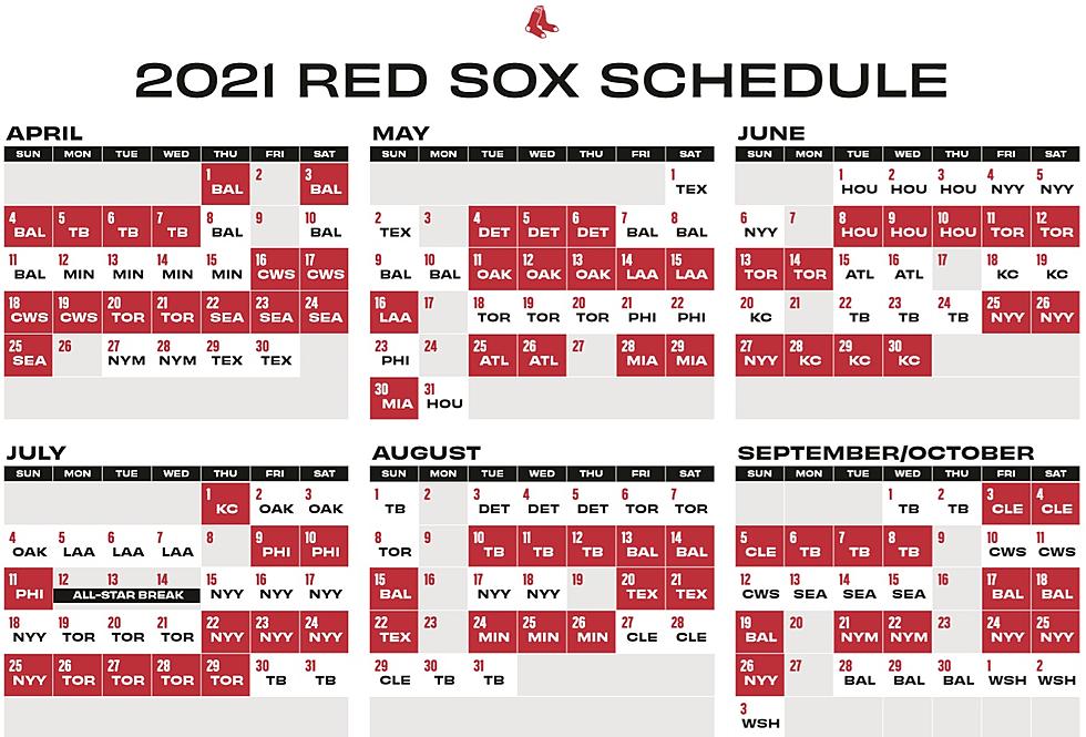 Red Sox Announce 2021 Schedule