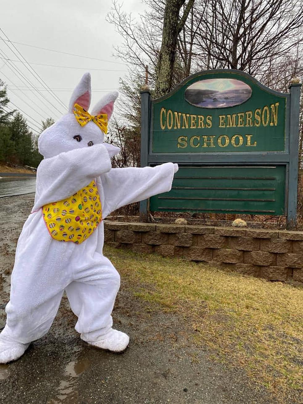 Easter Bunny Makes a Surprise Appearance at Conners-Emerson School on Rabbit Rabbit Day