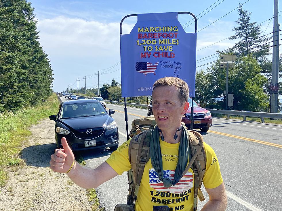 Dad Begins 1,200-Mile Barefoot March from Bar Harbor to Raise Funds for Daughter’s Treatment