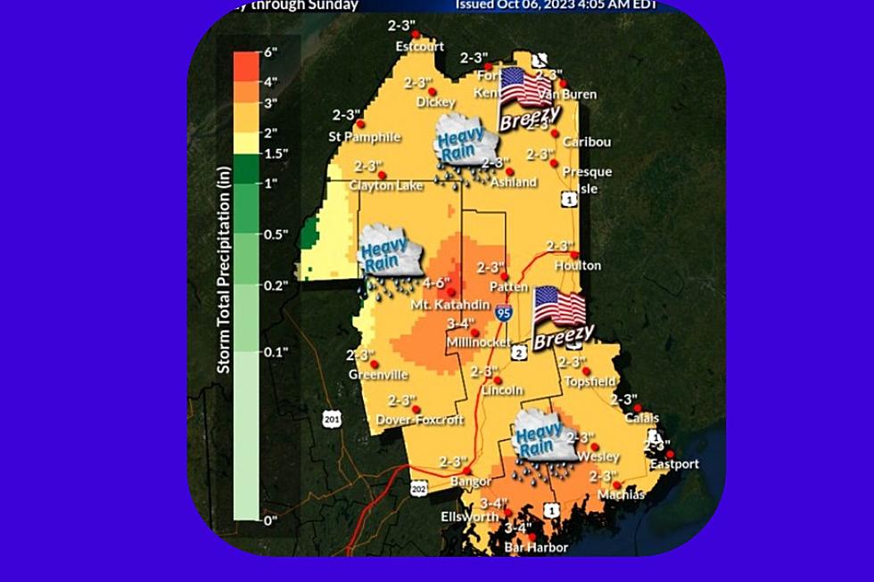 3-4 Inches of Rain Expected Downeast This Weekend