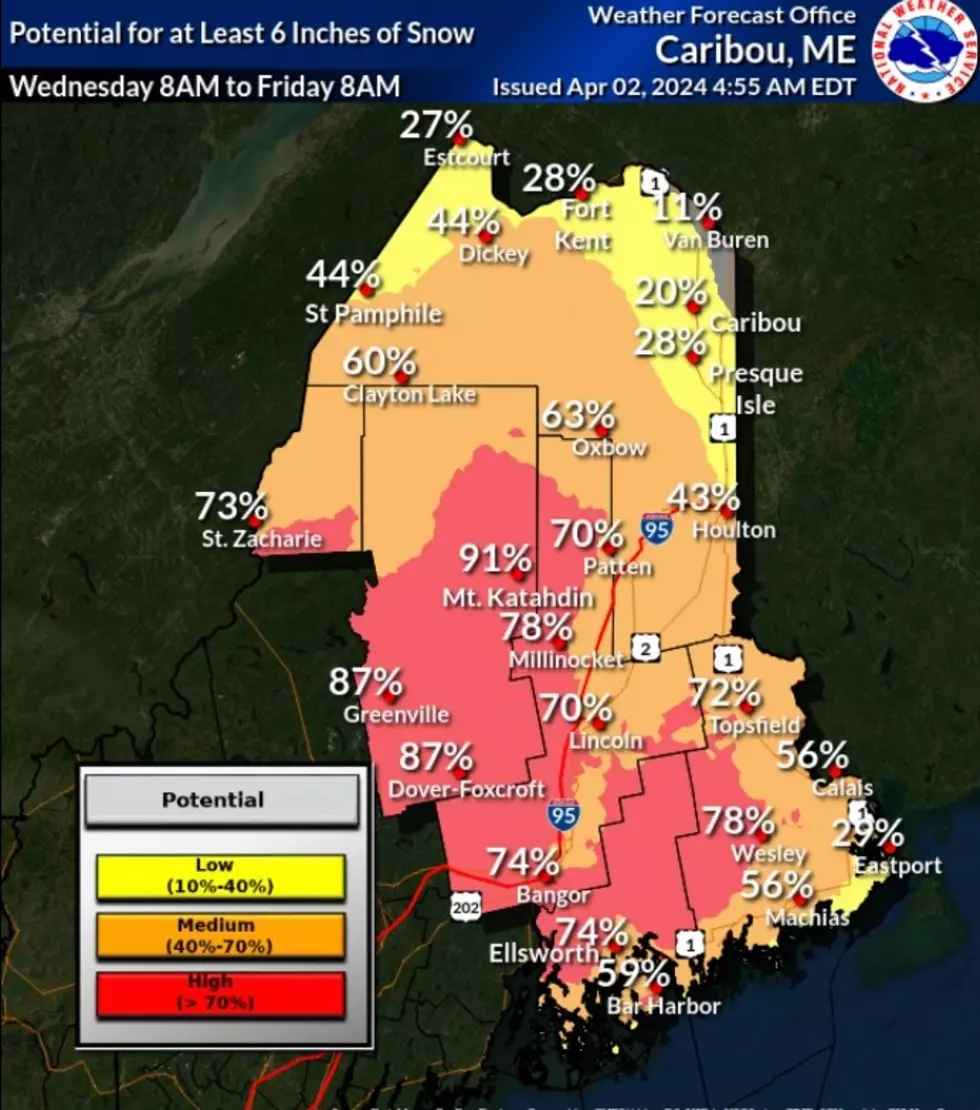 Heavy Wet Snow Anticipated for Thursday April 4th Downeast
