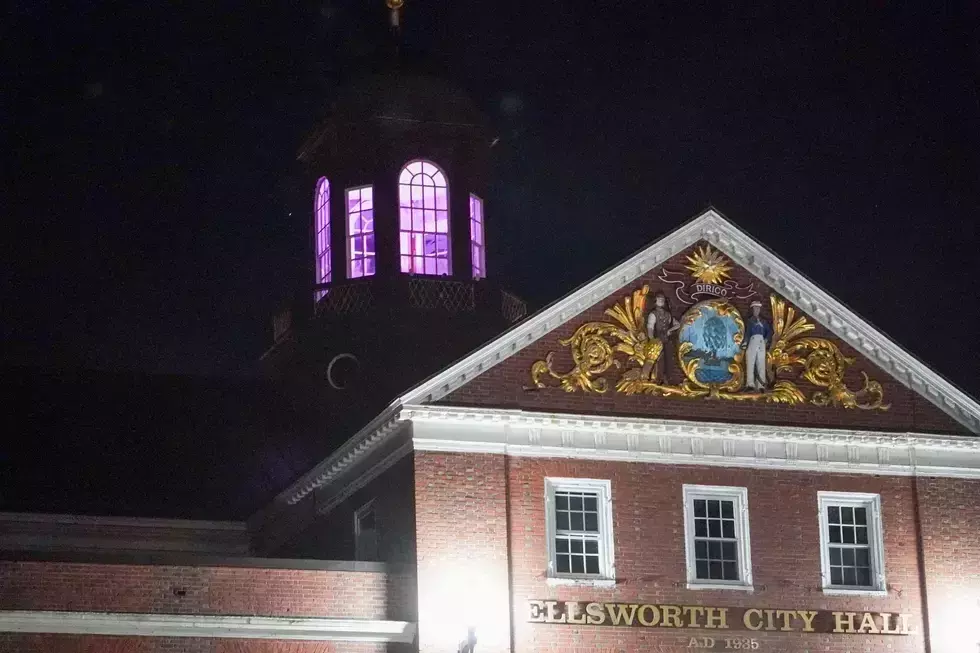 Ellsworth City Hall Cupola Turns Pink During October for Breast Cancer Awareness Month
