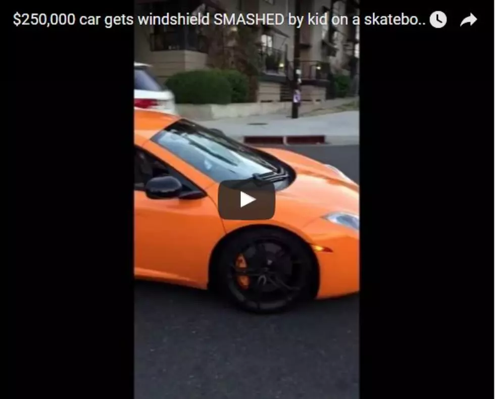 Skateboarding Punk Smashes $250,000 Car’s Windshield!