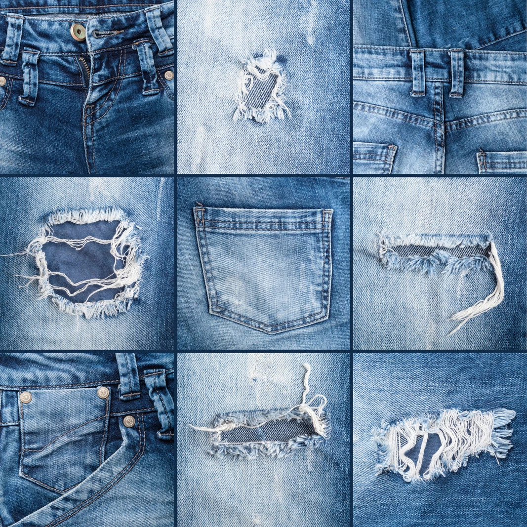 Men Slant Pocket Cat Scratch Jeans