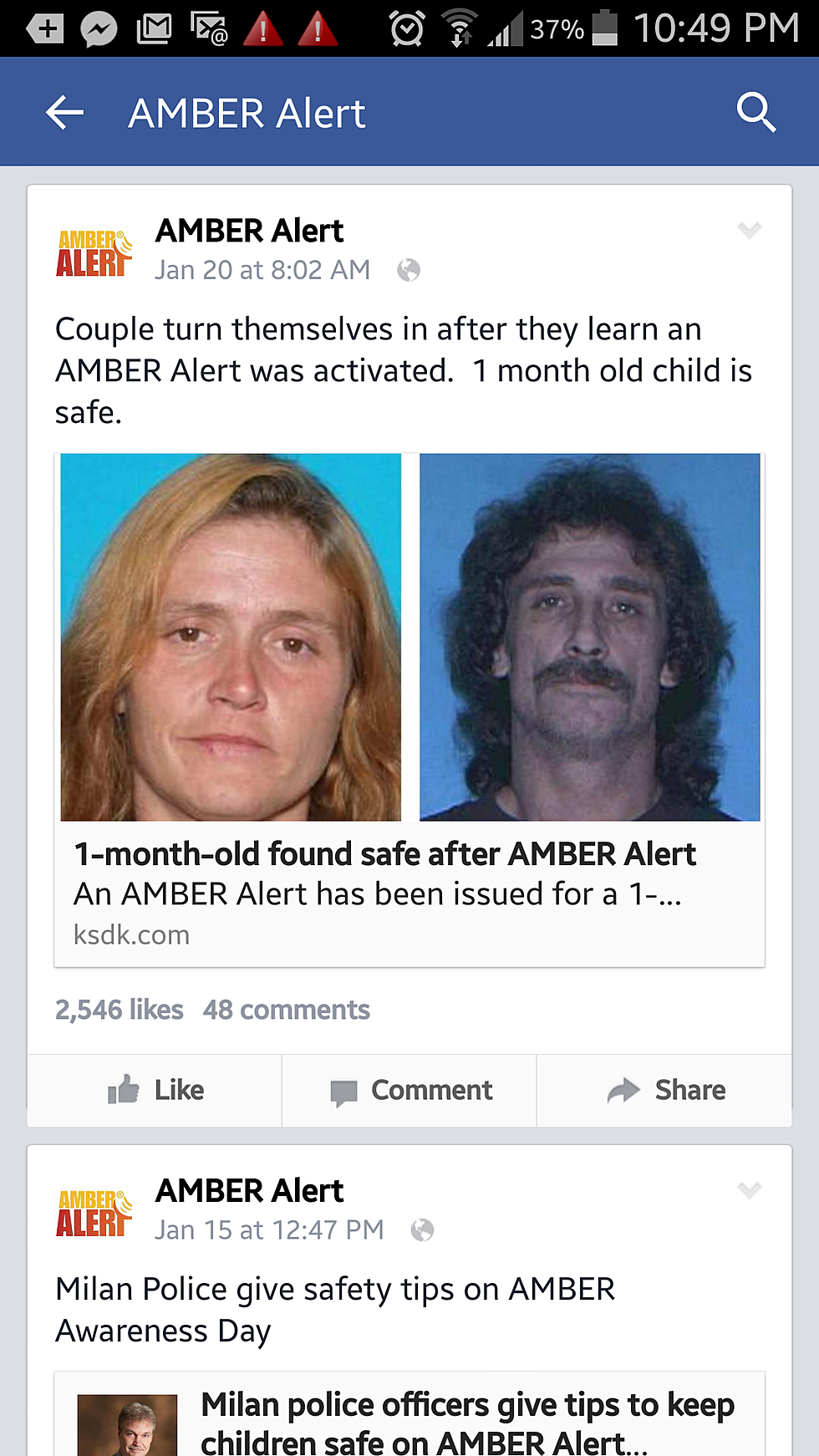 Facebook Now Pushing Amber Alerts to Your Newsfeed