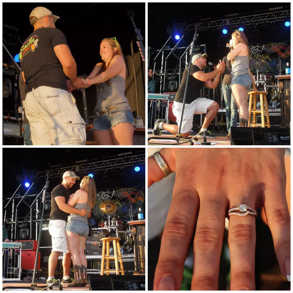 Matt and Amber of Owego Get Engaged at Toyota Country Lights [WATCH]