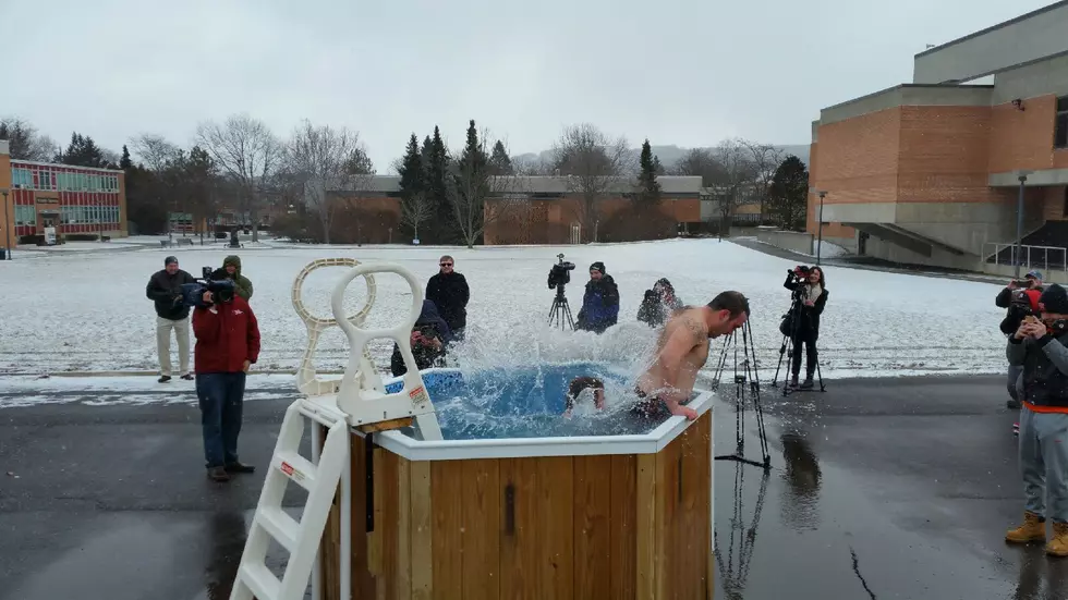 The Polar Plunge at SUNY Broome Happened Today in 16 Degree Weather!