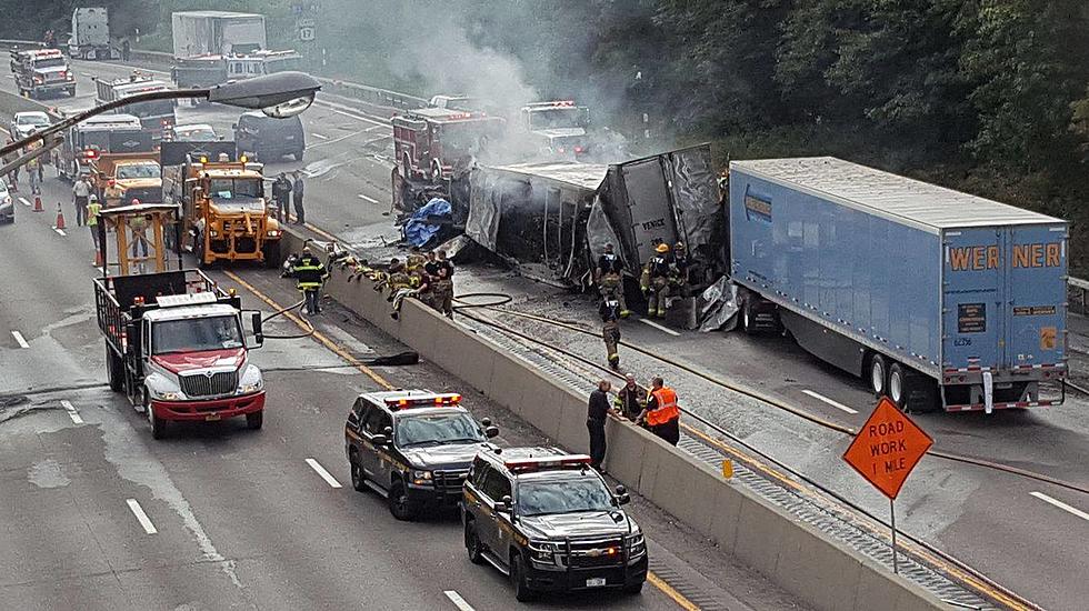 UPDATE: Triple Truck Crash 81S [PICTURES]