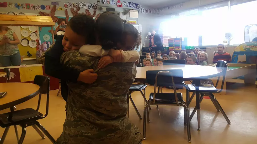 Deployed Whitney Point Military Mom Surprise Kids at School [WATCH]